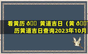 看黄历 🐠 黄道吉日（黄 🐯 历黄道吉日查询2023年10月）